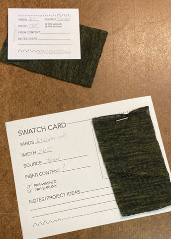 The swatch tags were 1/4 the size of the cards.