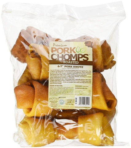 Pork Chomps Premium Roasted 6-7" Pork Knotz Bones
