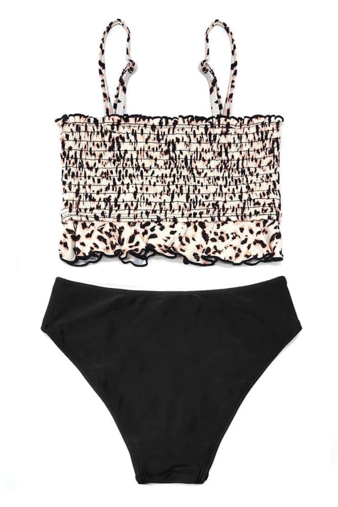 Shekini Girls Two Piece Swimsuits Ruffle Trim Shirred Bandeau Bikini Shekini Official Site