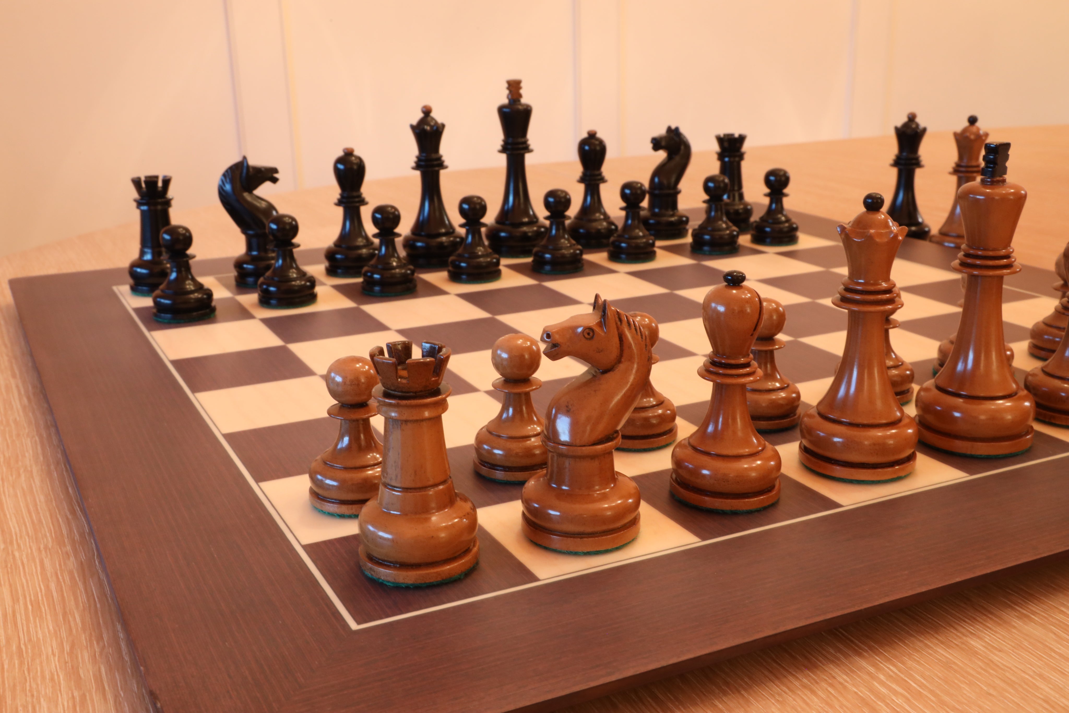 French Lardy Staunton Tournament Chess Set Pieces with Free