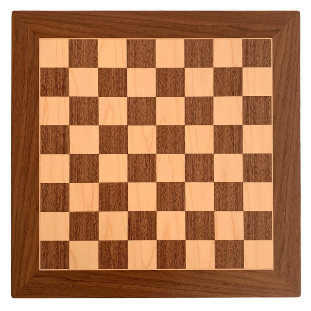 Picture of 21.5" Barcelona Deluxe Walnut Chess Board - 55mm Square