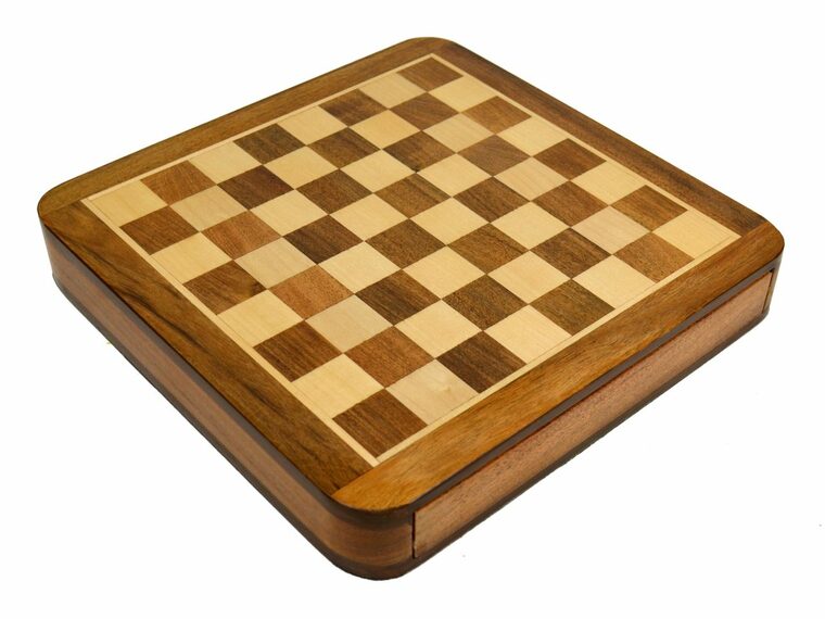 Brown Wooden Chess Board Set, 10inch