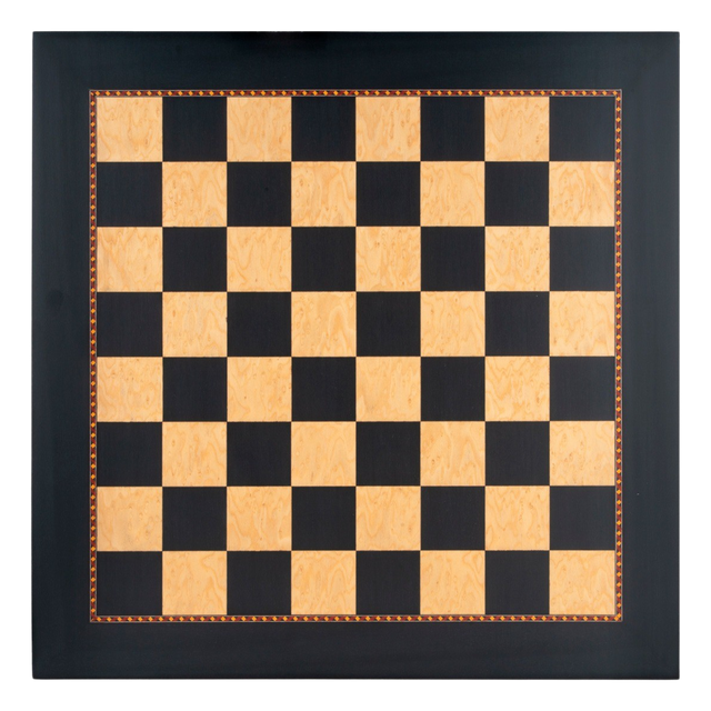 Olive Wood & Black Deluxe Chess Board 2 Squares