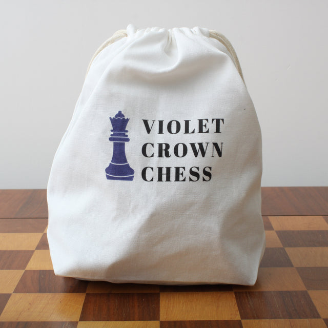 Picture of Violet Crown Chess Drawstring Bag With Flat-bottom