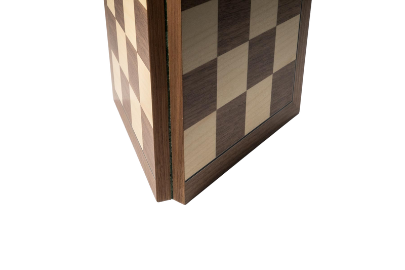 20 Standard Mahogany Chess Board with Coordinates - 55mm Square