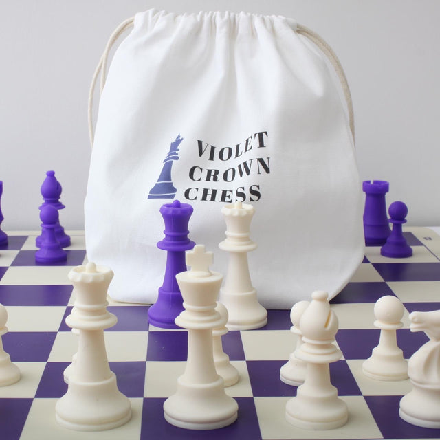 The Emperor Series Chess Pieces , Pearl White & Royal Blue Lacquered, 4.4  King