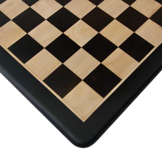 Picture of 21" Solid Inlaid Ebony & Maple Wood Chess Board - 55 mm Square