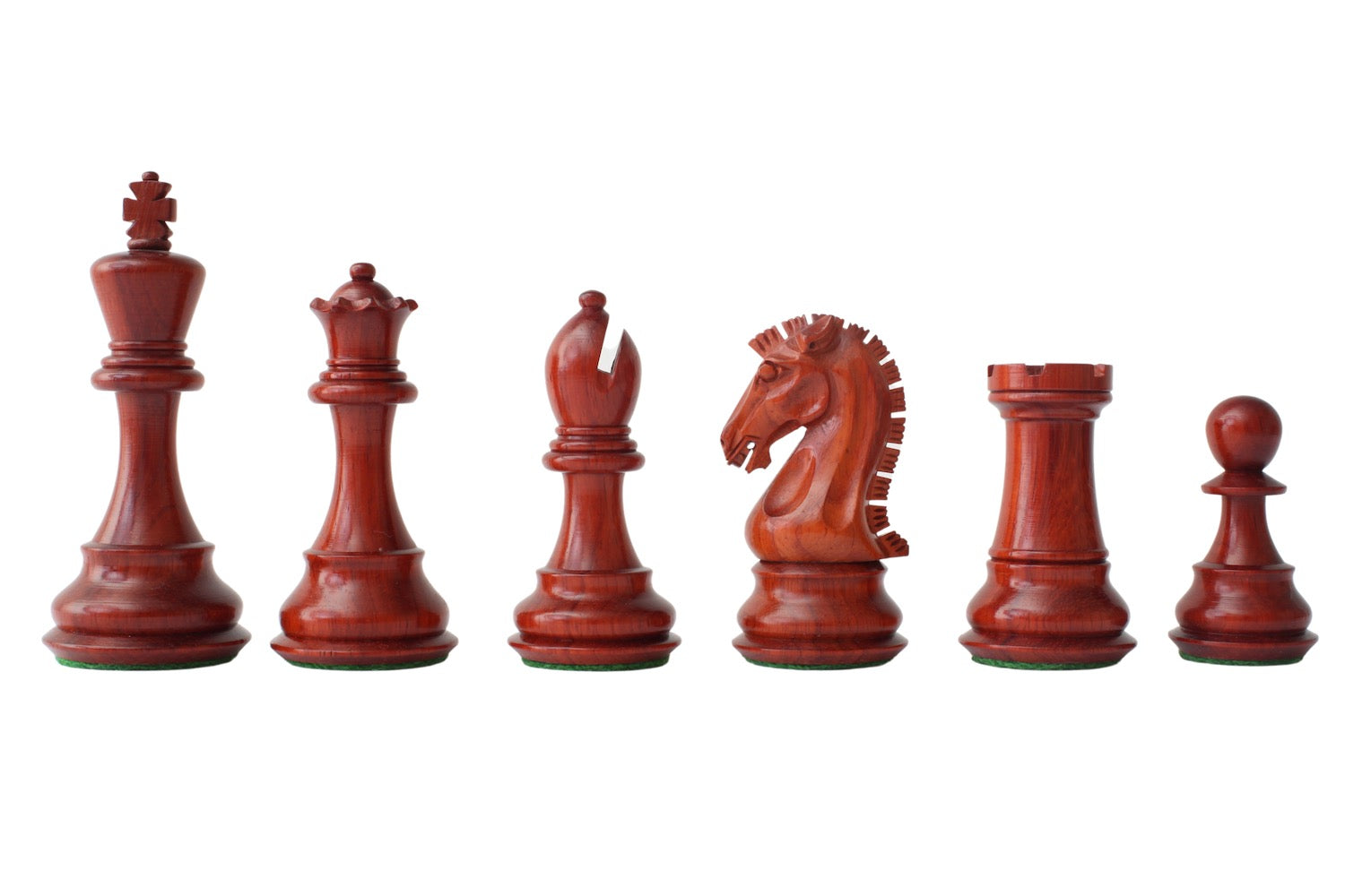 Craftsman Series Staunton Chess Pieces - Triple Weighted Bud Rosewood -  3.9