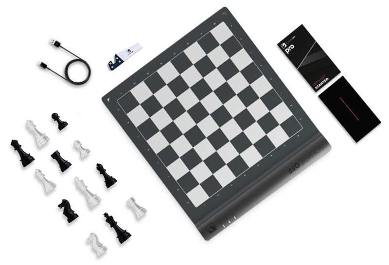  Square Off Pro Electronic Chess Board for Adults & Kids, AI-Powered & Digital, Play Against AI or Friends, Portable & Rollable  Computer Chess Board