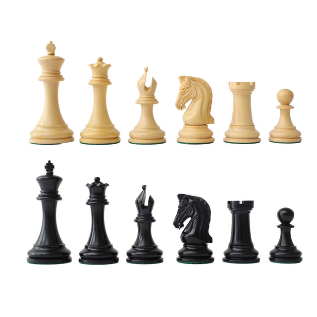 Picture of 2016 Sinquefield Reproduction Staunton Chess Pieces - Triple Weighted Ebony - 3.9" King