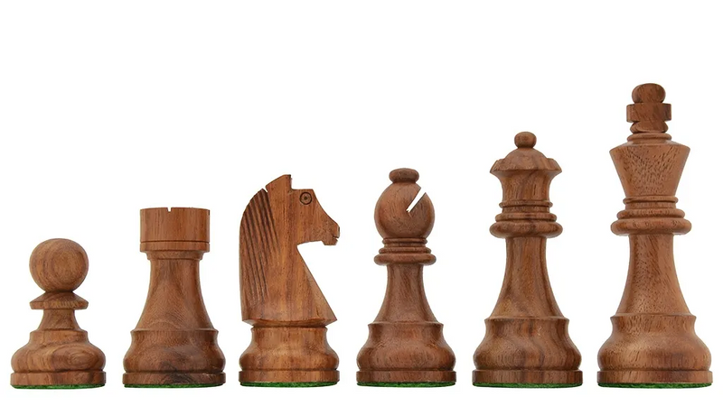 Chess Pieces German Knight | Staunton | 95 mm | Boxwood & Acacia