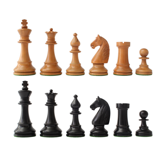 Picture of Smooth Knight Chess Pieces- Antiqued Boxwood - 4.1" King