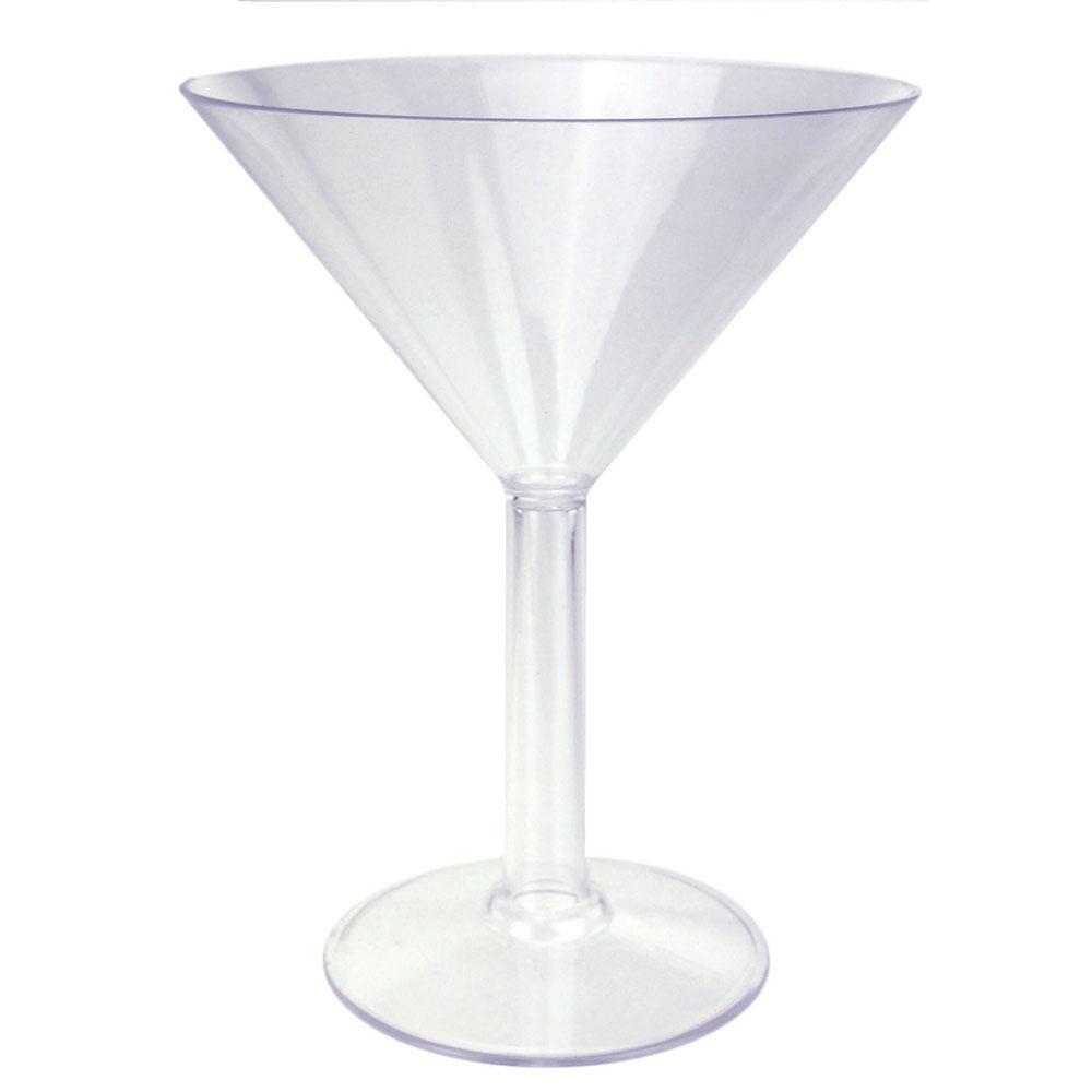 Plastic Large Martini Glass Disposable Cup Clear 9 Inch Party Spin