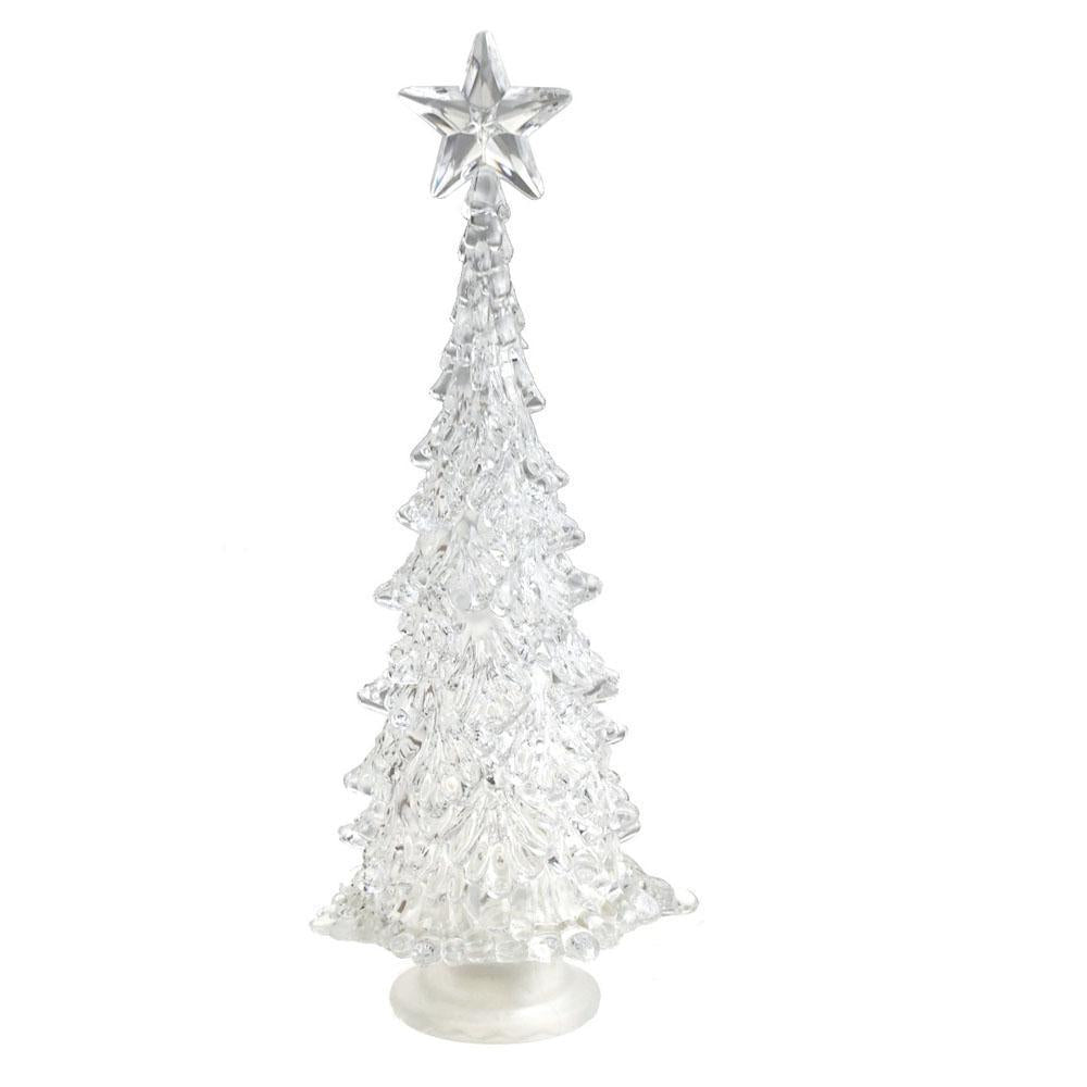 Acrylic Christmas Tree with Star LED Light, Multi-Color, 10-Inch ...