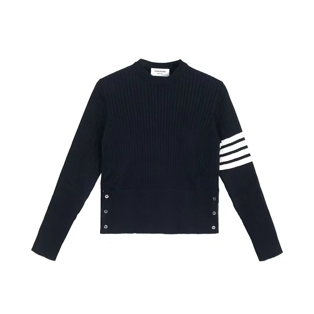 Thom Browne Cashmere 4-Bar Stripe Knit - SHENGLI ROAD MARKET