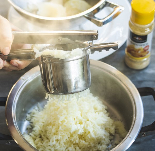 Mash with a potato ricer.
