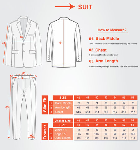 Suit Size Chart
