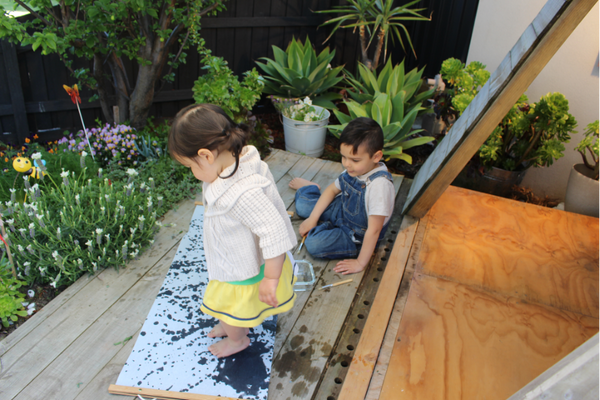 Kids Playing with Magic Canvas