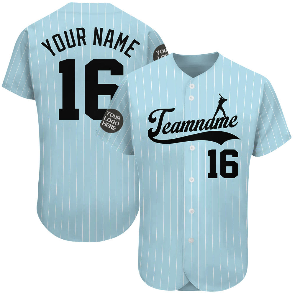 Custom Name Grey Light Blue White Baseball Jerseys Shirt