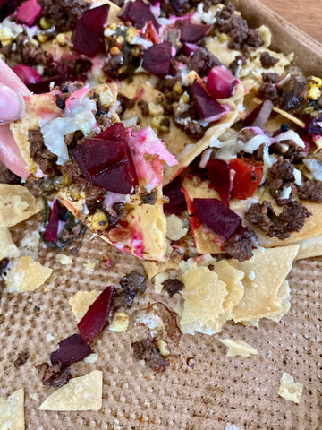 Kickin' Picked Beet Epic Nachos