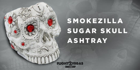 sugar skull ashtray