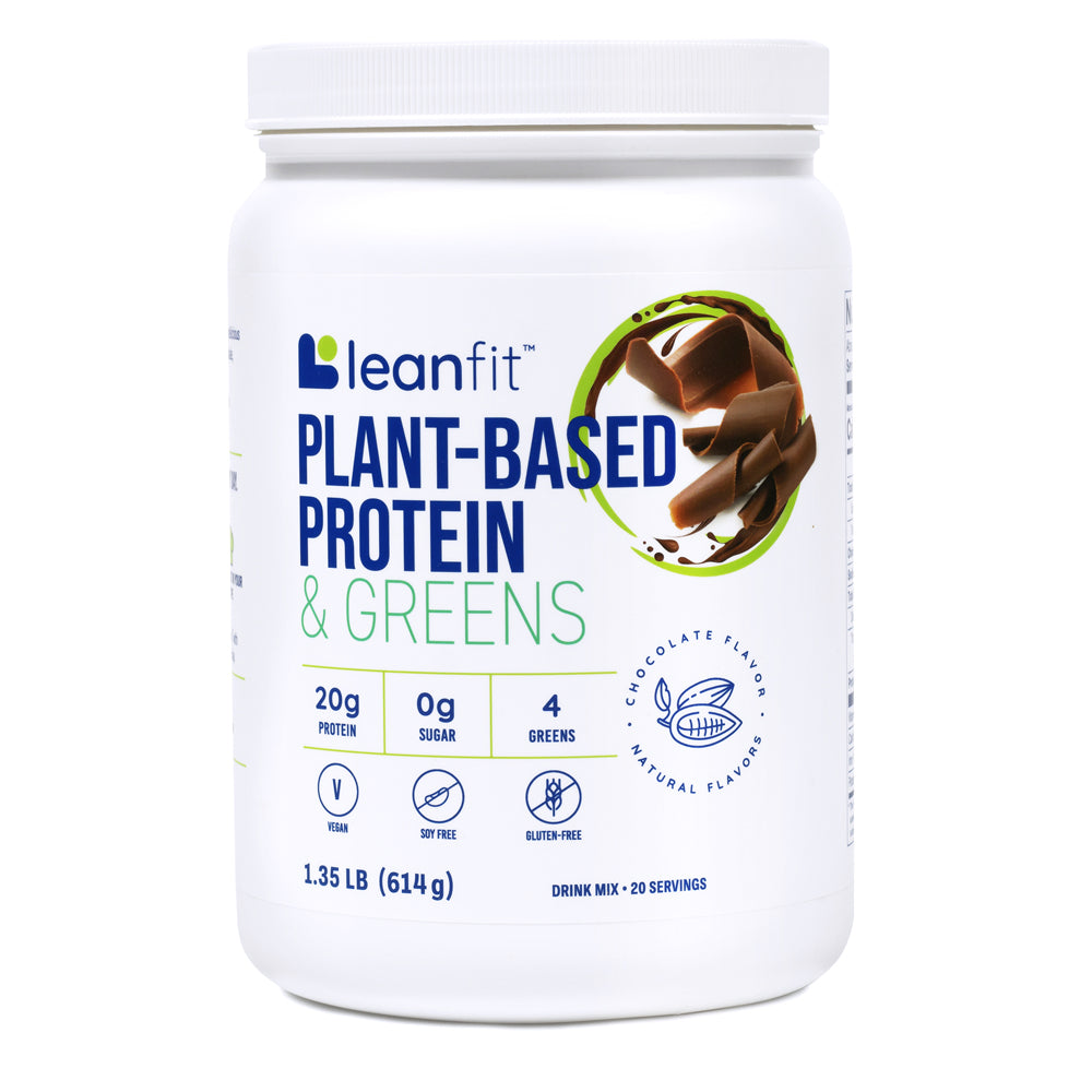 LEANFIT PLANT-BASED PROTEIN & GREENS™ Chocolate 1.35 lbs - LEANFIT US product image