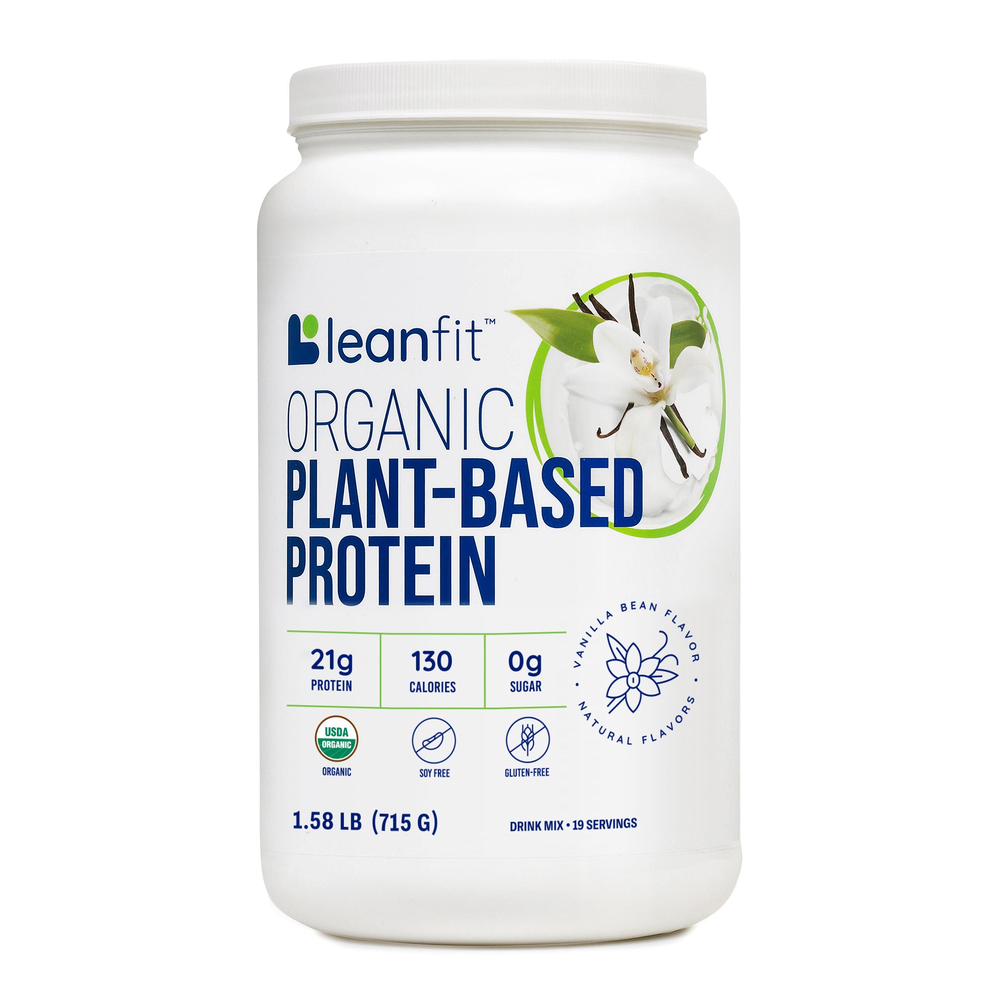 LEANFIT ORGANIC PLANT-BASED PROTEIN™ Vanilla 1.58 lbs - LEANFIT US product image