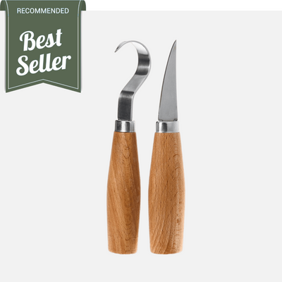 11pcs Wood Carving Tools Kit-K KERNOWO Wood Carving Knife Set with Hook  Carving, Chip Wood, Whittling Knife Carved Spoon, Kuksa Cup, and Bowl, Spoon  Carving Tools Kit for Beginners Woodworking