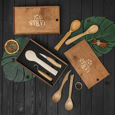 11pcs Wood Carving Tools Kit-K KERNOWO Wood Carving Knife Set with Hook  Carving, Chip Wood, Whittling Knife Carved Spoon, Kuksa Cup, and Bowl,  Spoon Carving Tools Kit for Beginners Woodworking