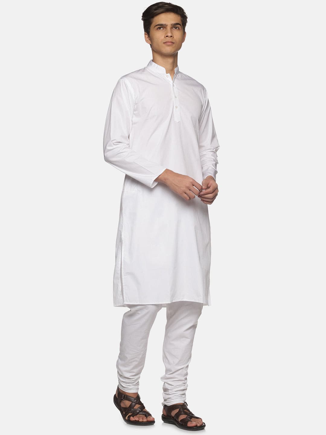 Men White Colour Cotton Kurta Pyjama Set – SETHUKRISHNA