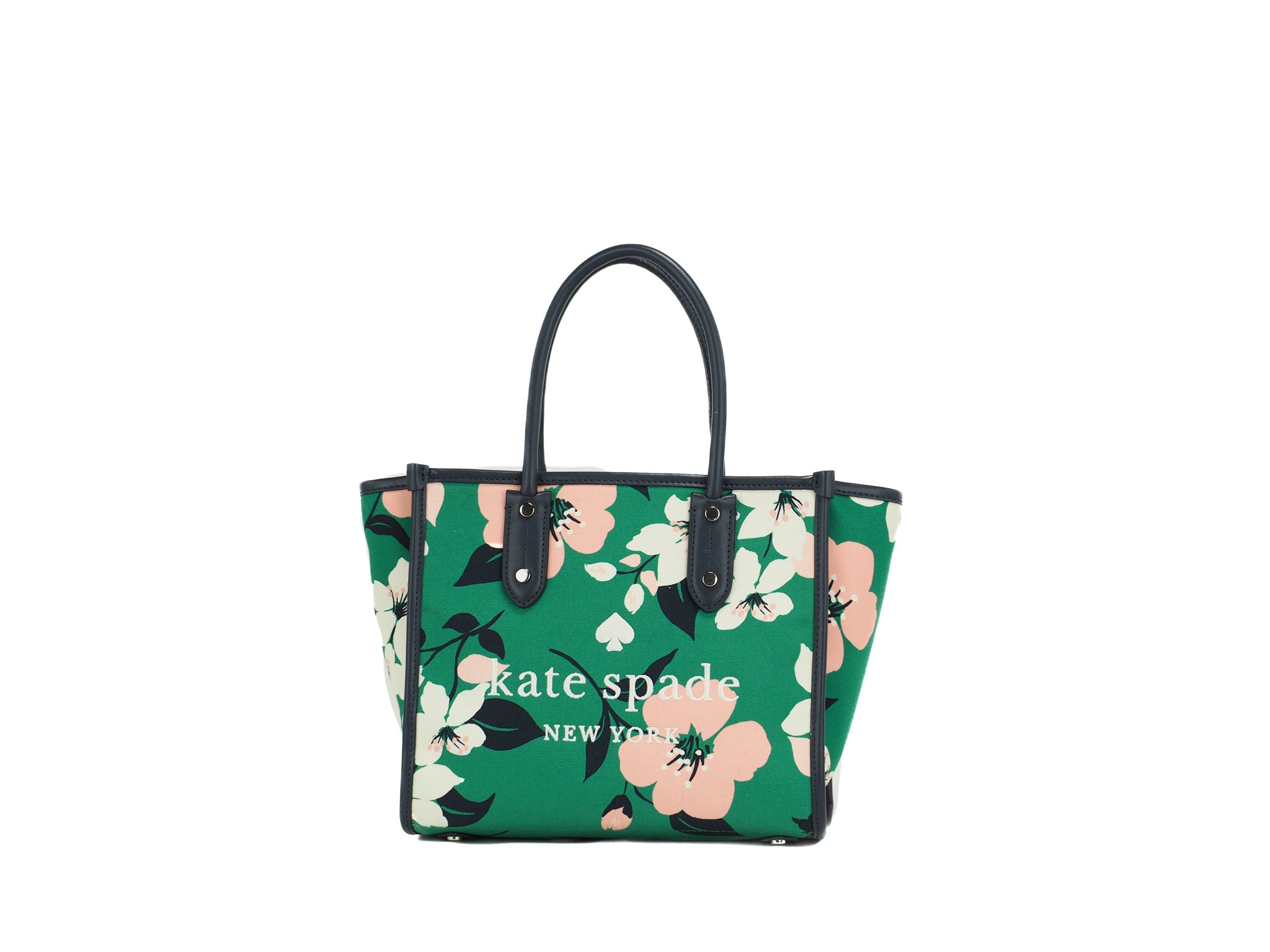 Kate Spade Ella Lily Blooms Floral Small Canvas Printed Crossbody Tote –  