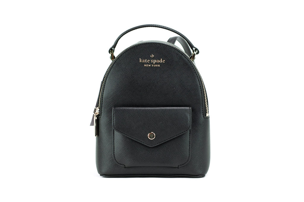Kate Spade Schuyler Mini Black Saffiano PVC Leather Backpack Shoulder –  