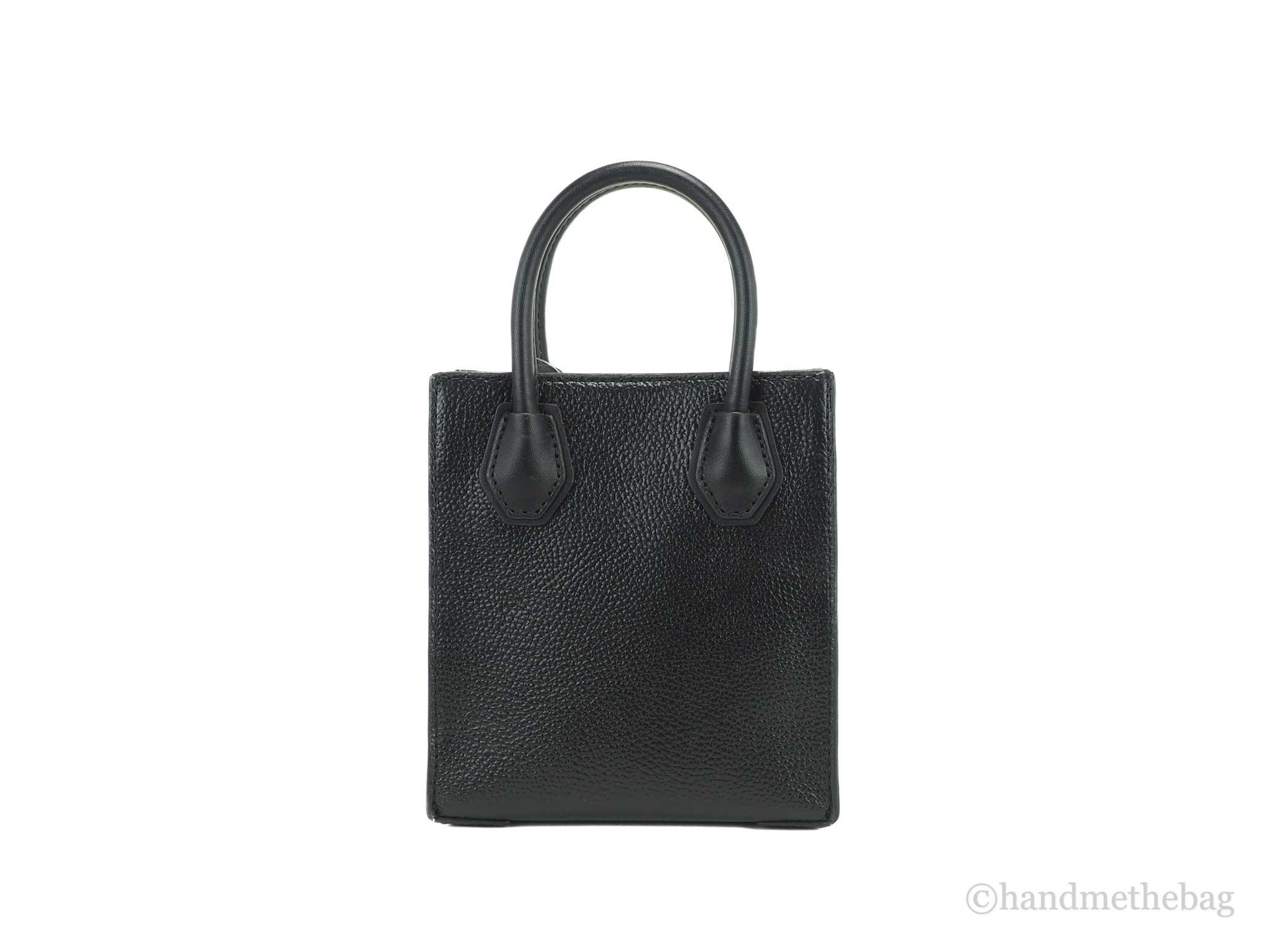 Michael Kors Mercer XS Black Pebble Leather North South Shopper Conver –  