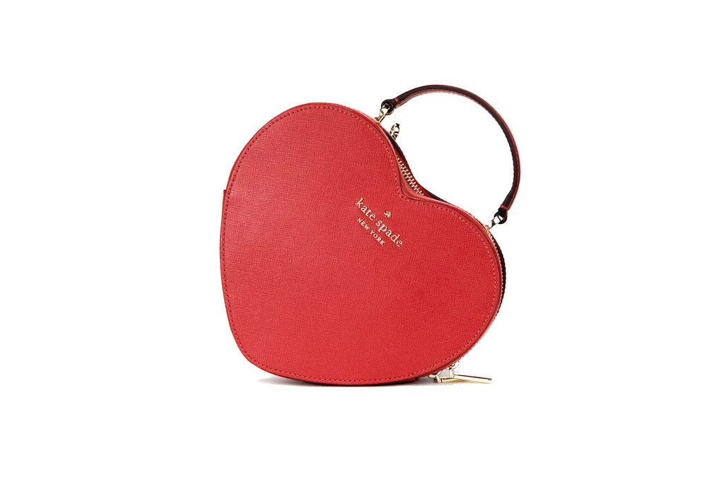 Kate Spade Love Shack Candied Cherry Saffiano Leather Top Handle Heart –  