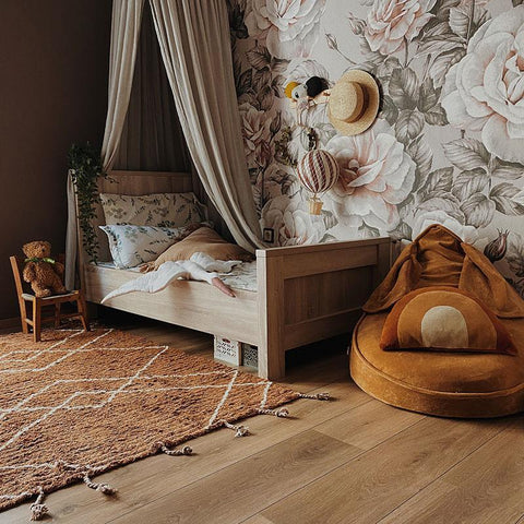 Boho Kinderzimmer - Musterkombination floral und geometrisch