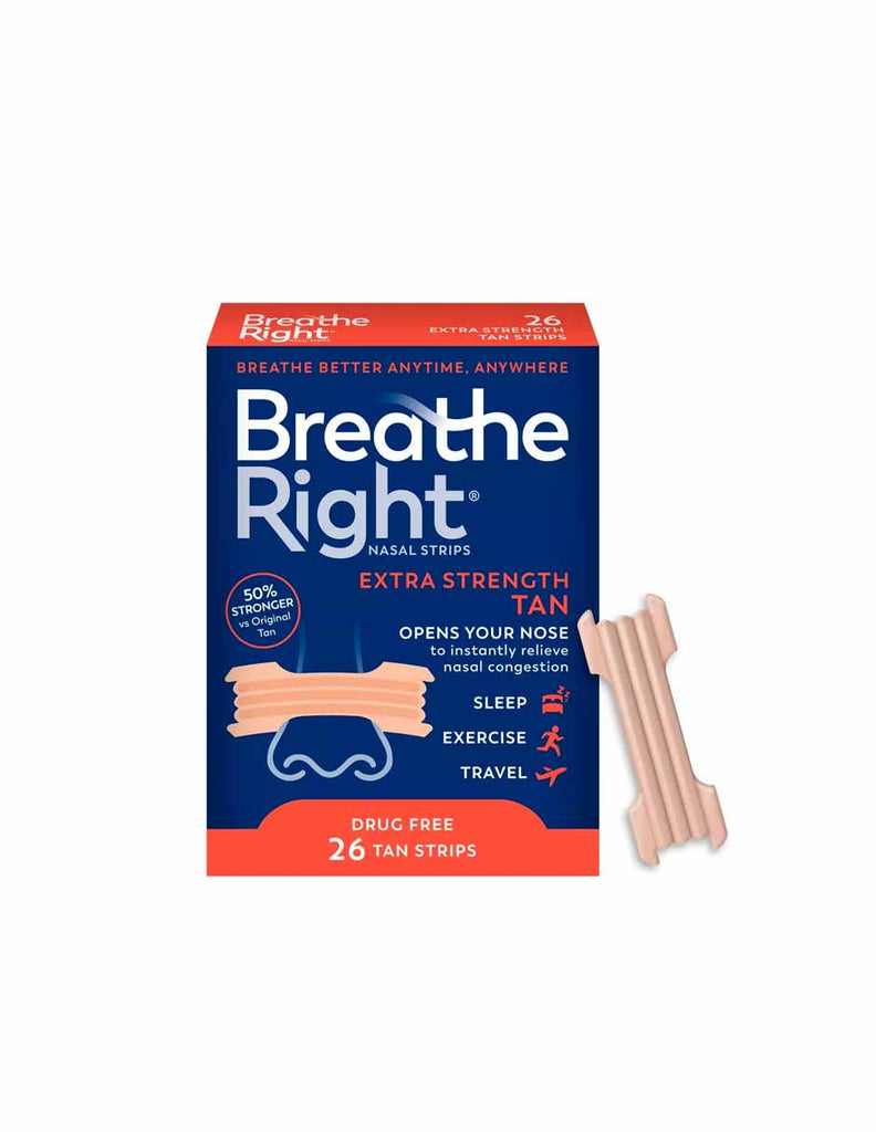 Breathe Right Tiras nasales, grandes, tostadas, 30 unidades
