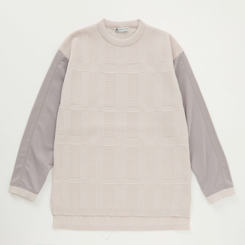 Polyester Knit × Cardboard Pullover CHARCOALGRAY［13112］ – Charee