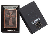 Zippo Armor Deep Carve Cross Design
