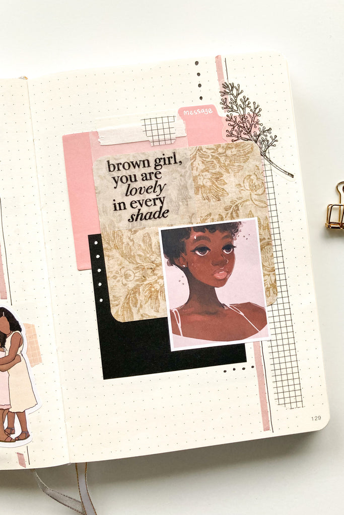 journal pages brown girl stamp forget should be journaling