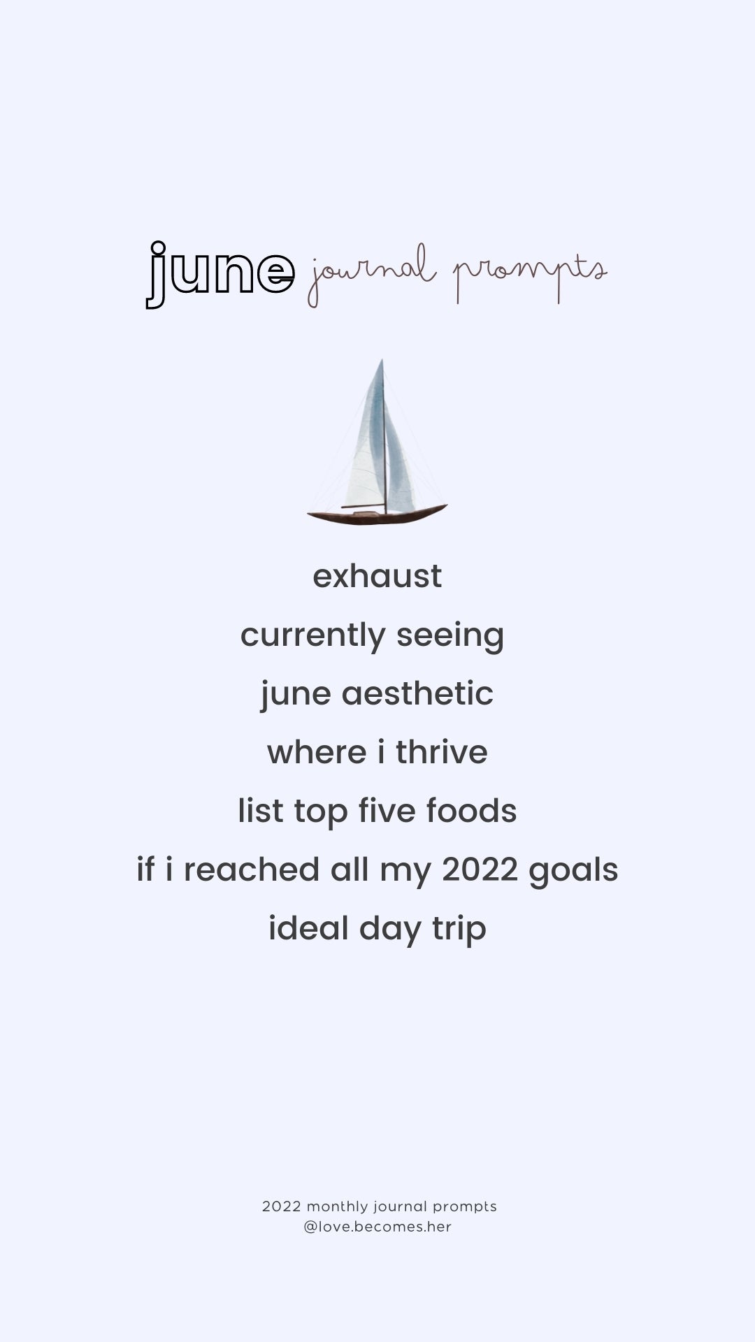 June Journal With Me Prompts