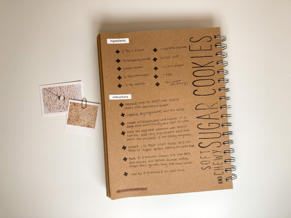 recipe journal format ideas