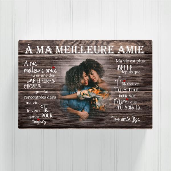 Poster Photo Personnalisée, Cadeau Pour Meilleur Amie, BFF, Une Amie F –