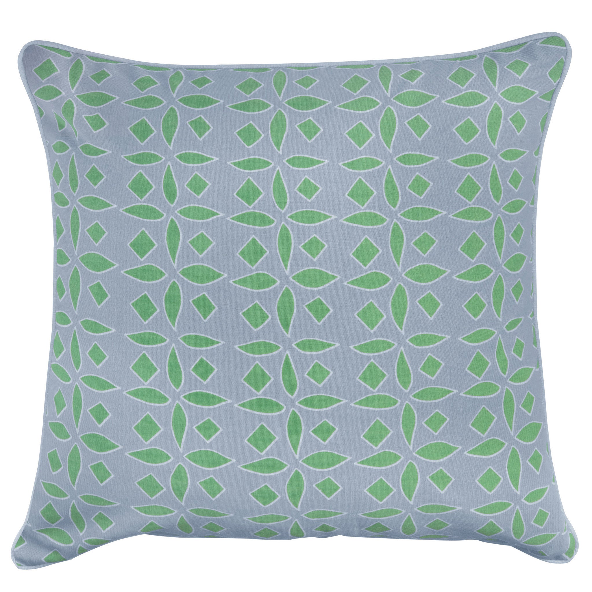 Light Blue and Green Decorative Pillow, 22 x 22-inch