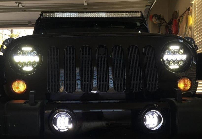 Led Fog Lights with Halo Ring for Jeep Wrangler JK & JL & Gladiator 20 –  Desert Leaders