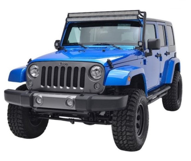 Windshield Dual 50 Inch LED Light Bar with Mounts for Jeep Wrangler JK –  Desert Leaders