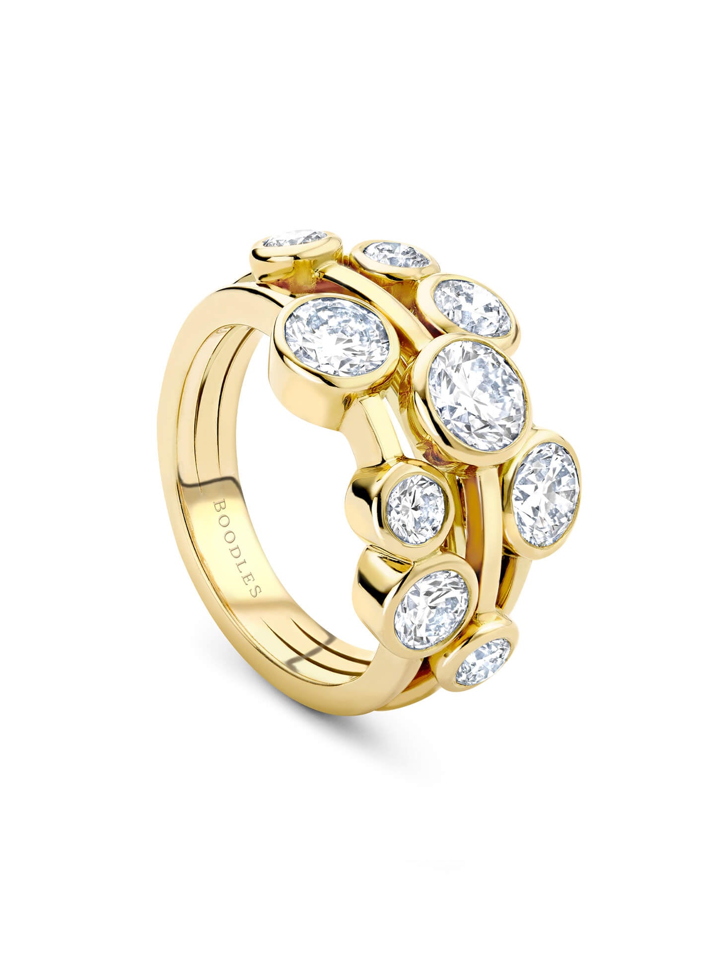 diamond set shoulder solitaire ring