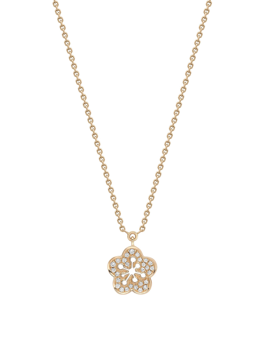 A beautiful mini rose gold diamond necklace