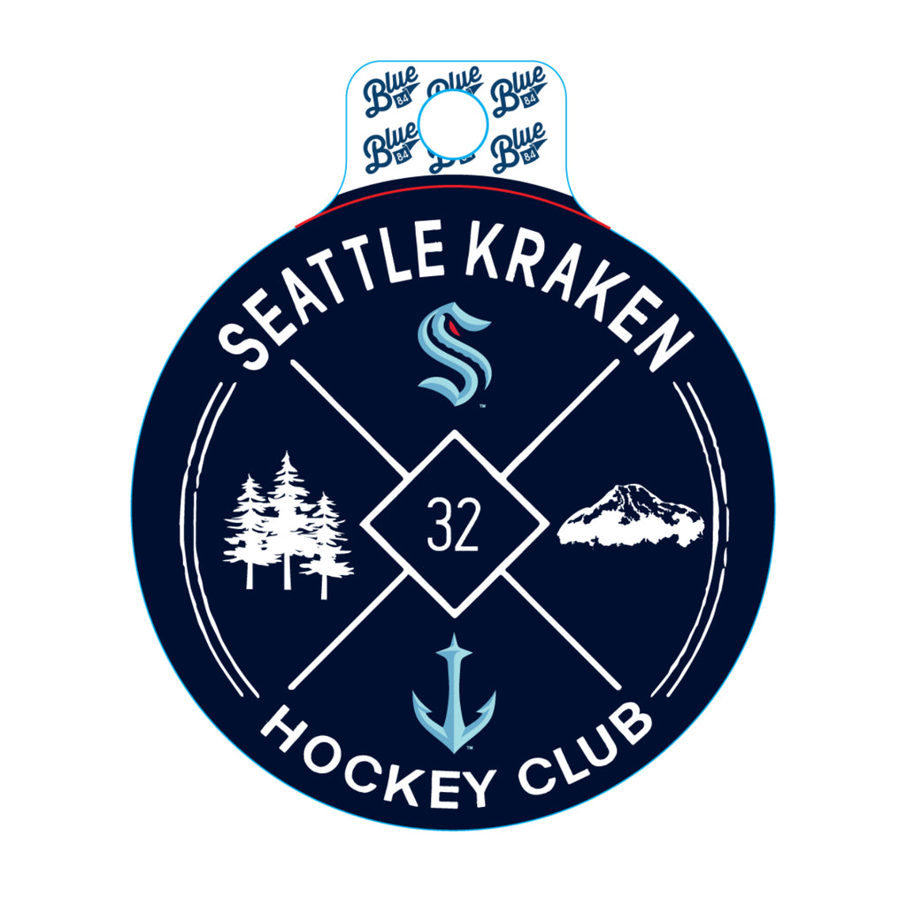 Seattle Kraken State Shaped 4 x 4 Decal