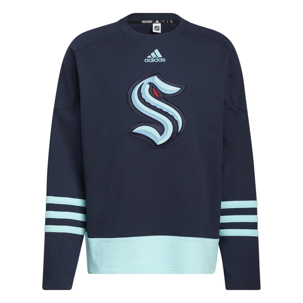 Seattle Kraken Adidas Sweater Crew - Ice Blue - Ice Blue / SM