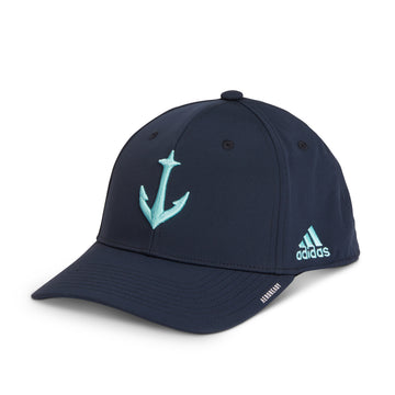 Seattle Kraken adidas Reverse Retro 2.0 Flex Fitted Hat - Aqua